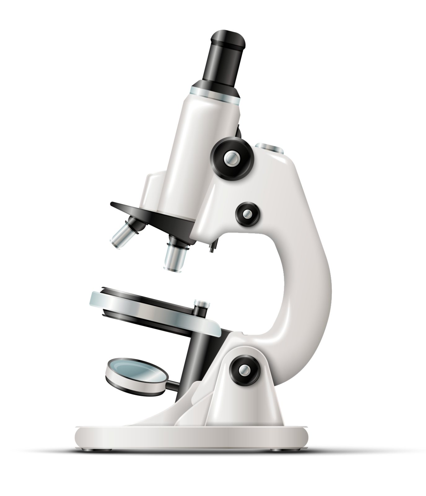 Side view of microscope