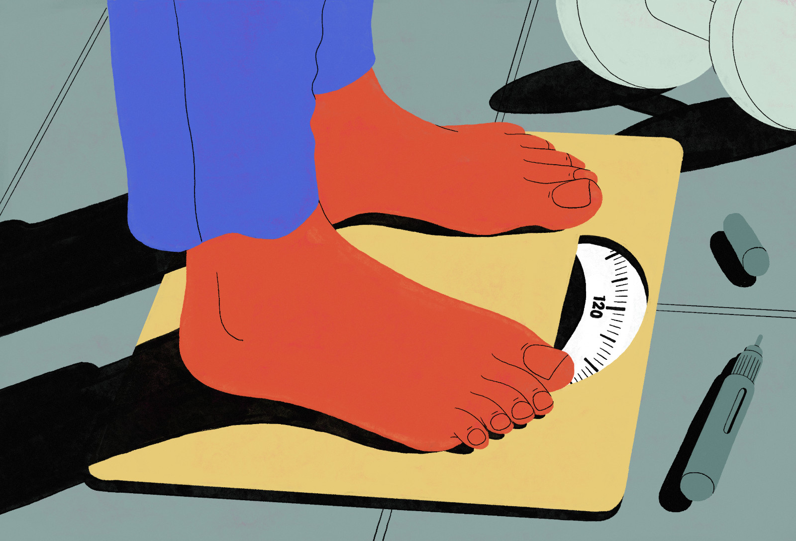 Feet on scale