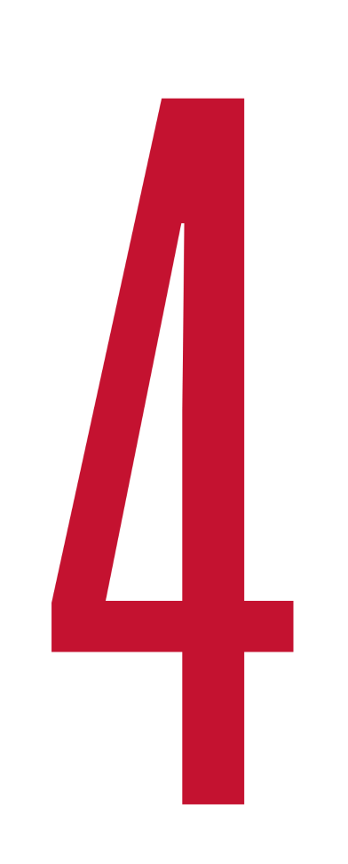 A red number four.